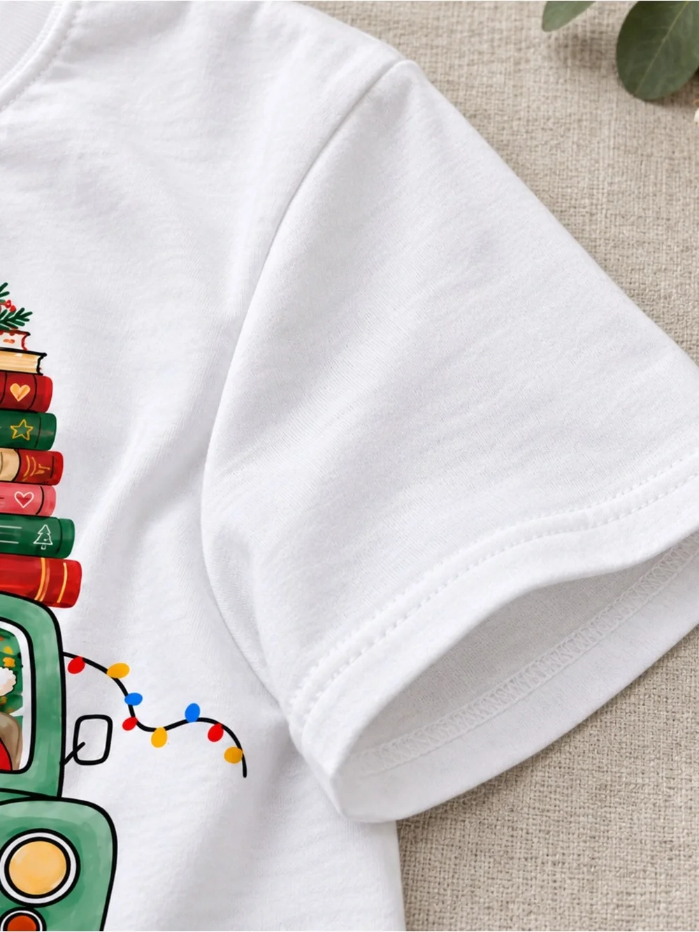 Gildan Booked For Christmas Book Lover Graphic T-Shirt NWT